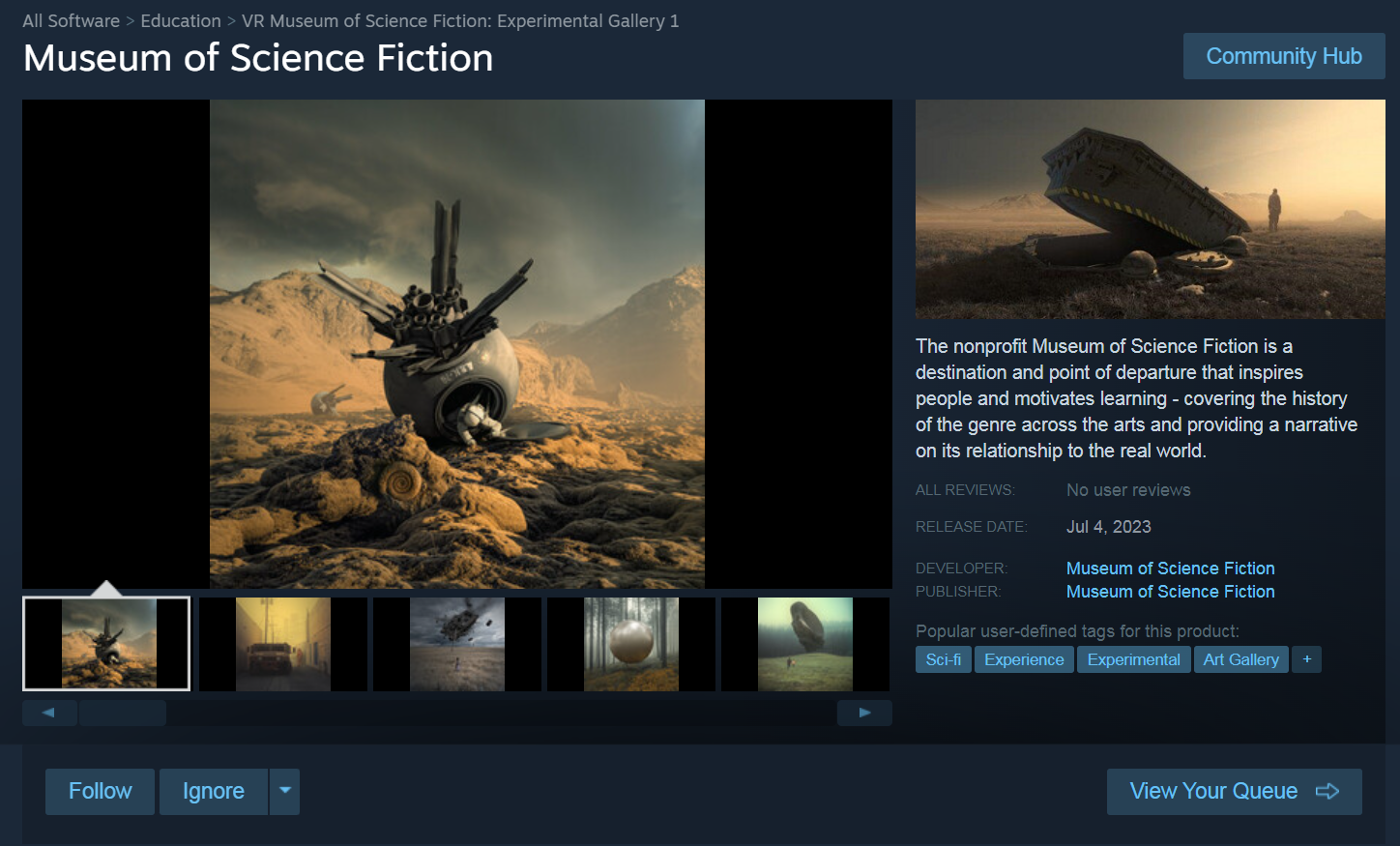 Museum of Science Fiction VR Gallery